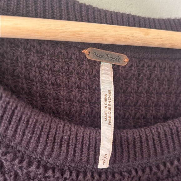 Free People Cold Shoulder Thermal Top — Black, Size S - Picture 5 of 6